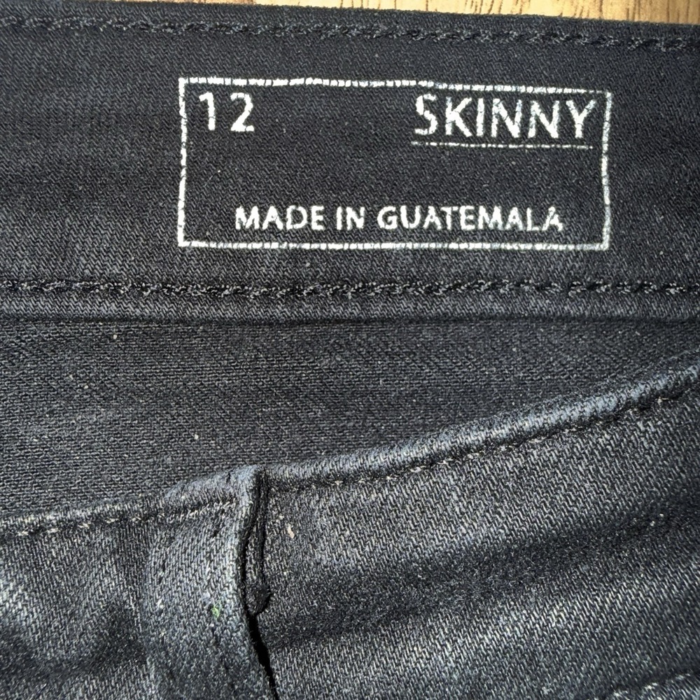 Women's Vineyard Vines Y2K Skinny Jeans w/ Ankle Zippers Black Size 12 - Picture 6 of 6